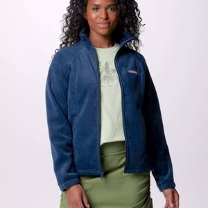 Columbia Women's Benton Springs Full Zip Fleece Jacket blue size Medium
